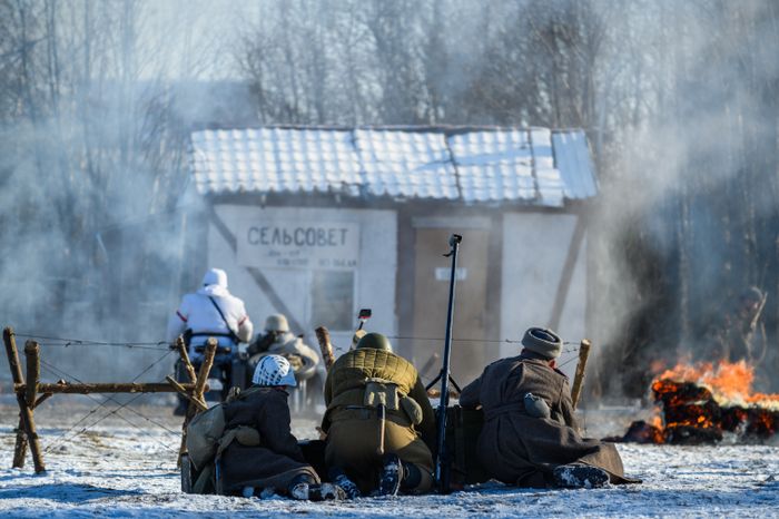 Военно-историческая реконструкция в музее танка Т-34 в Мытищах