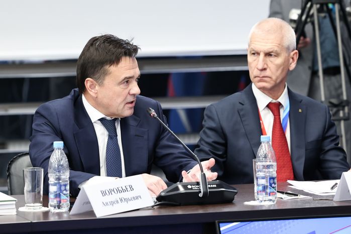 Андрей Воробьев и Олег Матыцин на Совете при президенте РФ по развитию физической культуры и спорта