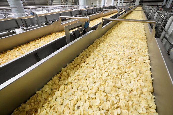 Производство чипсов Lay’s на заводе PepsiCo в Кашире