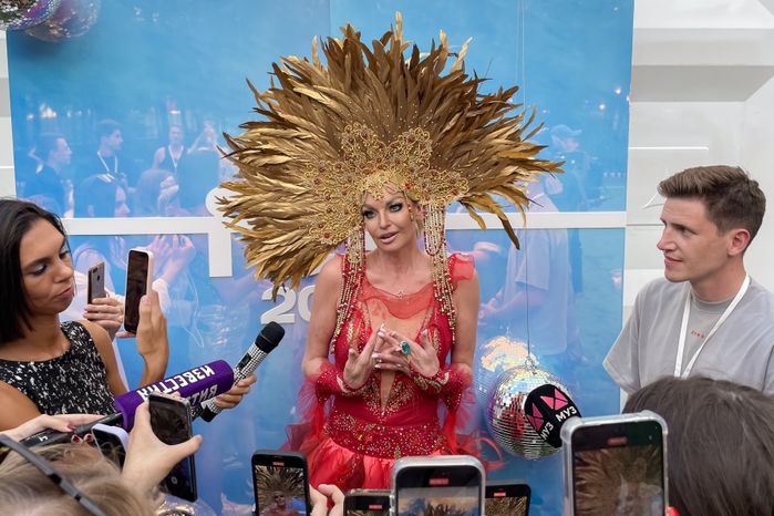 Анастасия Волочкова на пресс-конференции VK Fest -2024 в Лужниках