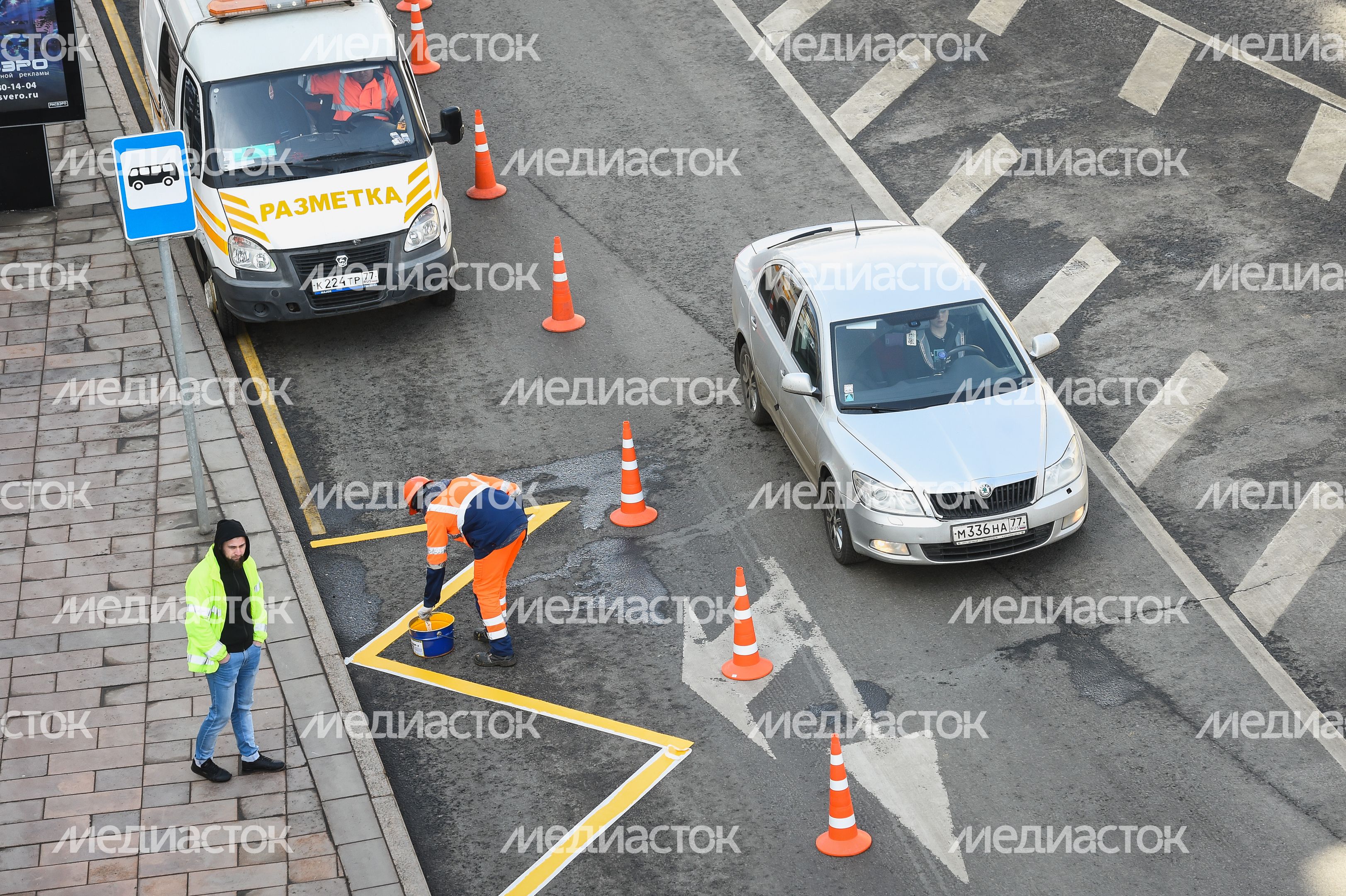 Нанесение дорожной разметки в Москве Нанесение дорожной разметки в Москве