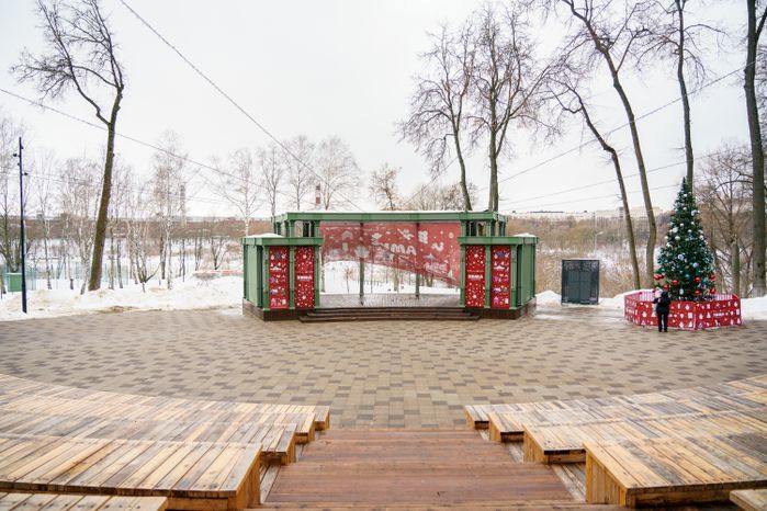 Раменский городской парк культуры и отдыха зимой