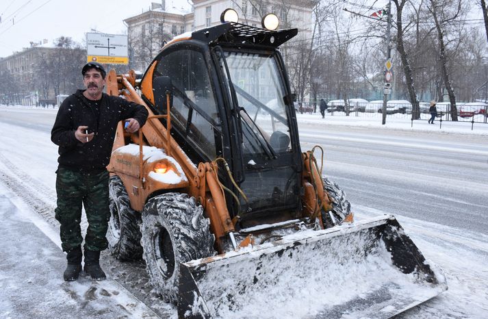Снегопад в Московском регионе, 18.01.2018