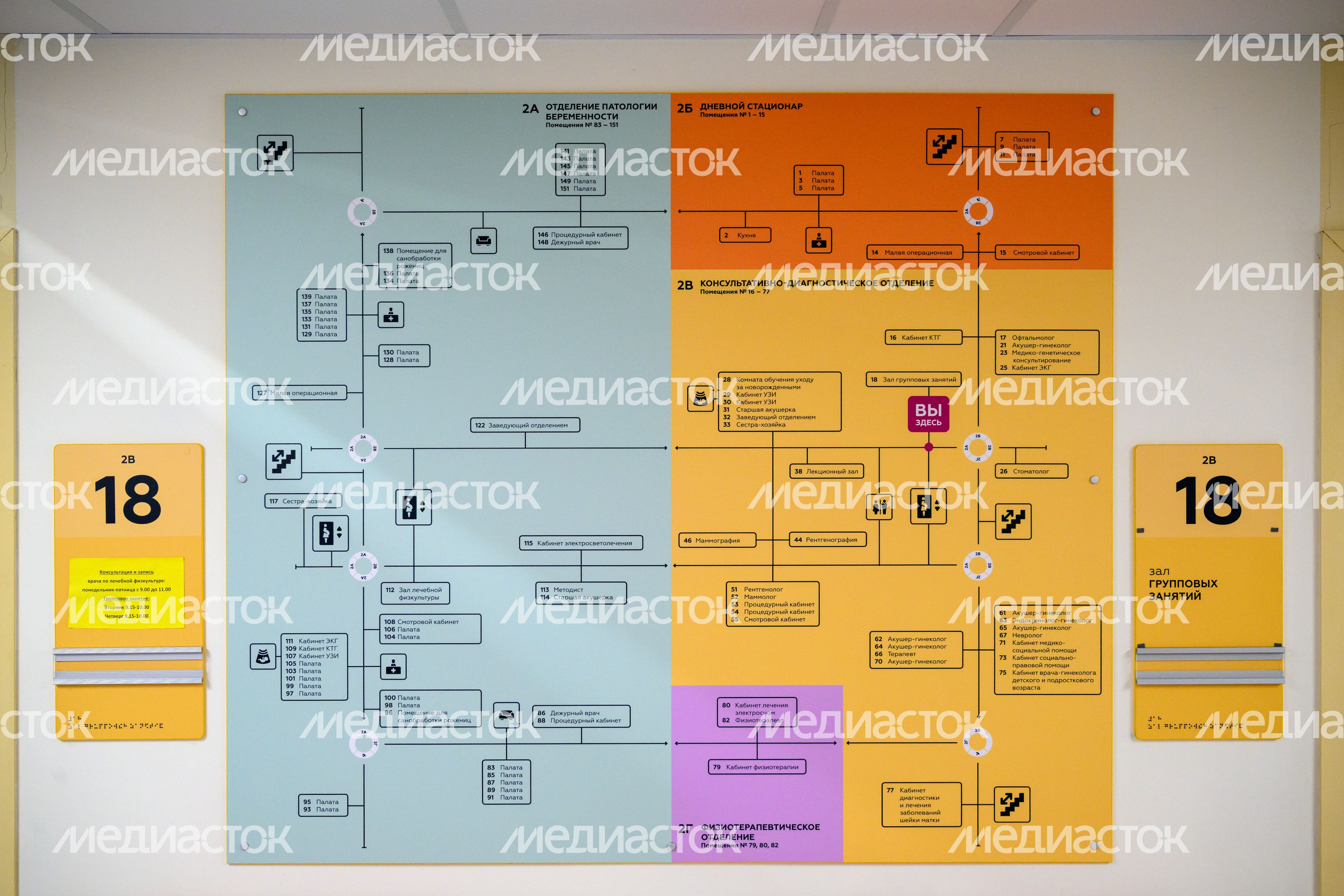Указатель в консультационно-диагностическом центре Щелковского перинатального центра Указатель в консультационно-диагностическом центре Щелковского перинатального центра
