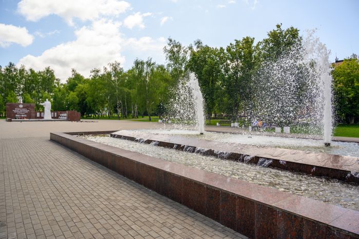 Фонтан в сквере Боевой Славы в Старой Купавне Богородского округа