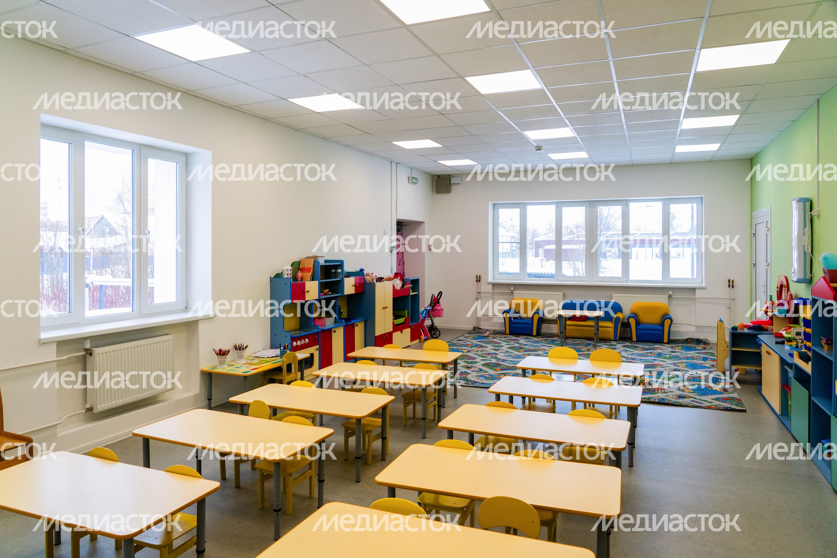 Игровая комната в детском саду поселка Колюбакино Рузского округа после капитального ремонта