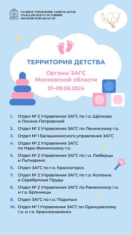 Территория детства Органы ЗАГС Московской области Вертикаль 01