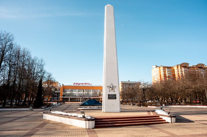 Зимние виды города Чехов