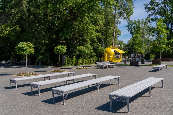Лето в парке «Фабричный» города Дедовск округа Истра