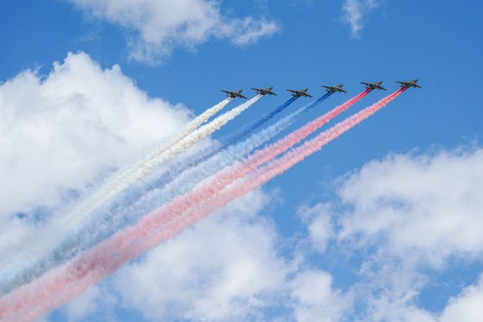 Генеральная репетиция парада Победы в Москве в 2021 году