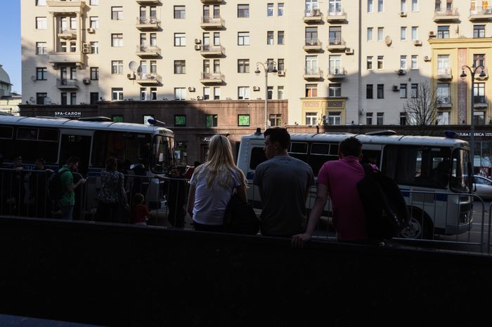 Несанкционированный митинг на Пушкинской площади