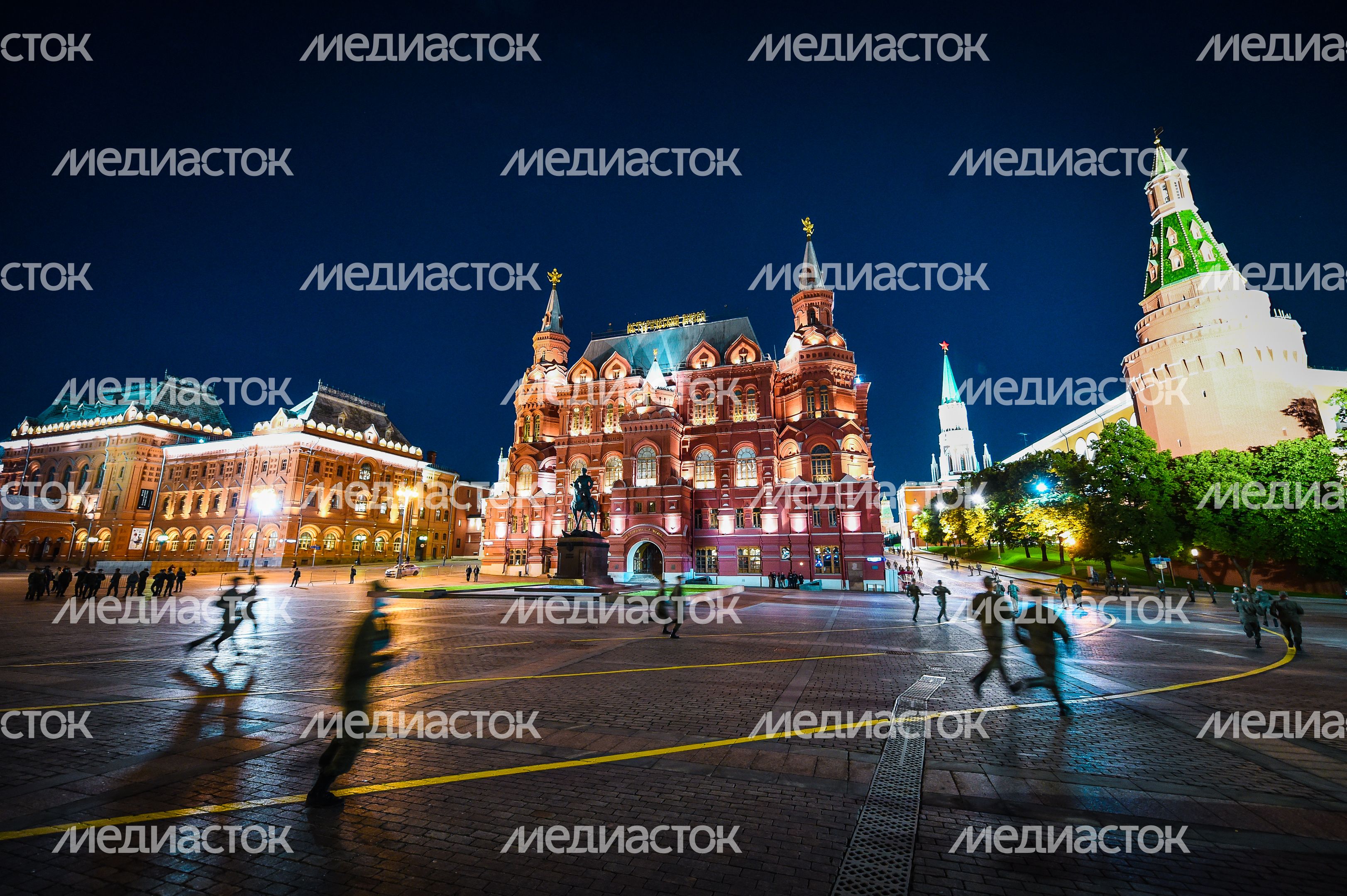 Пешая репетиция парада Победы в Москве