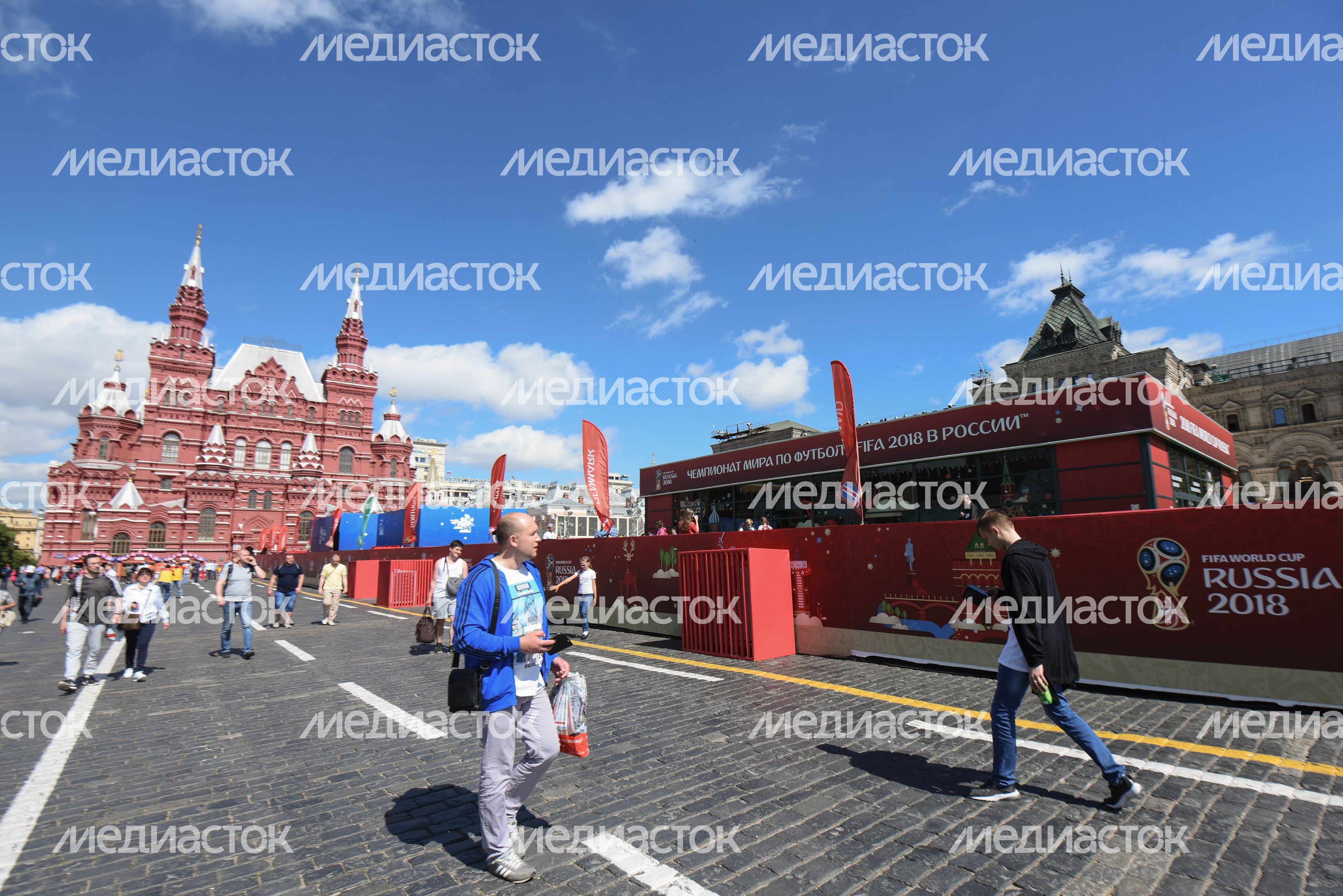 Футбольный парк на Красной площади в Москве