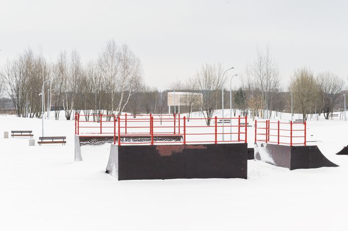 Бронницы. Парк «Бронницкий луг». Зима
