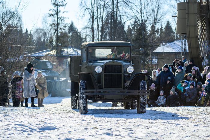 Военно-историческая реконструкция в музее танка Т-34 в Мытищах