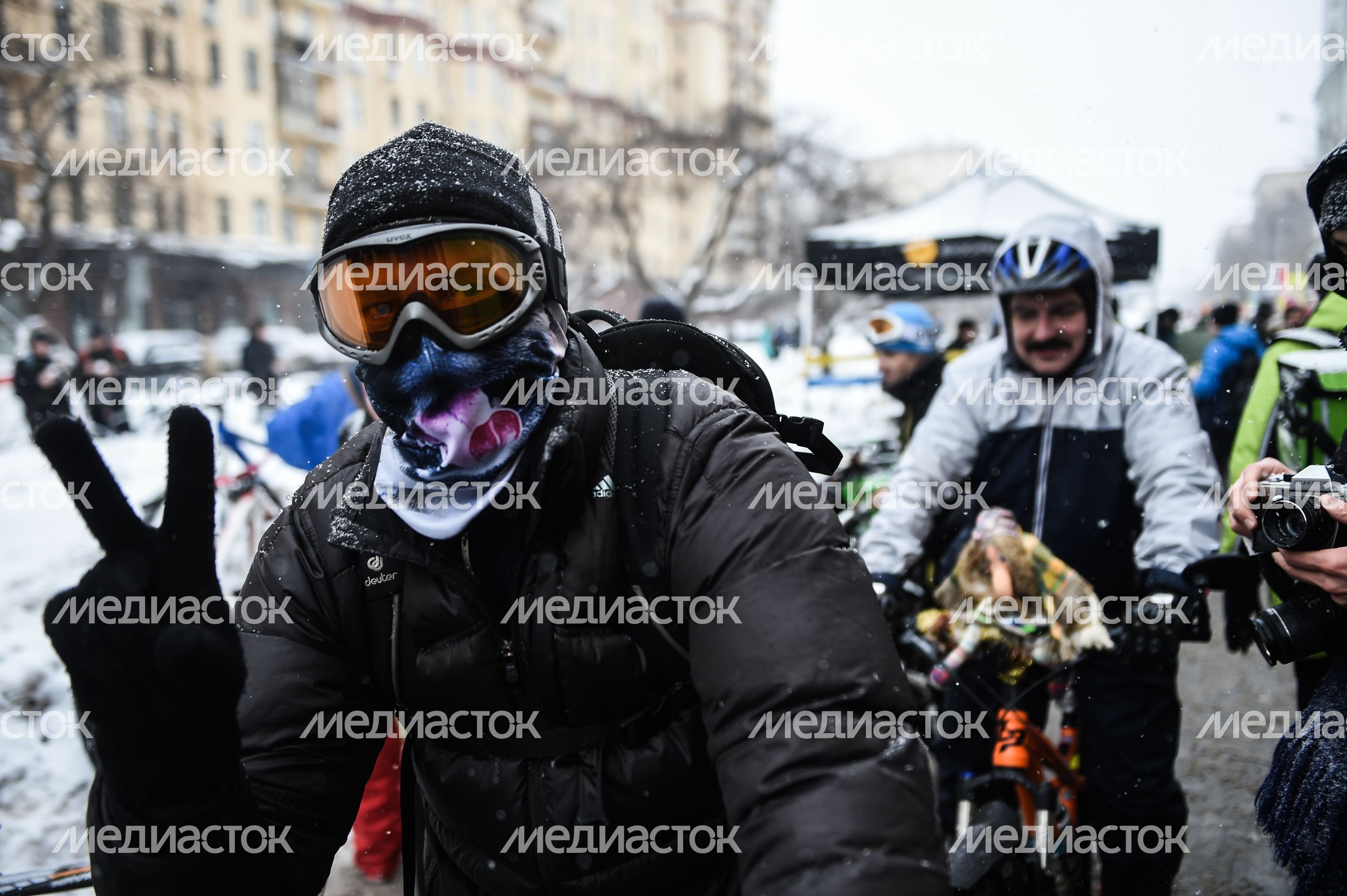 В Москве состоялся 4-й Зимний Велопарад