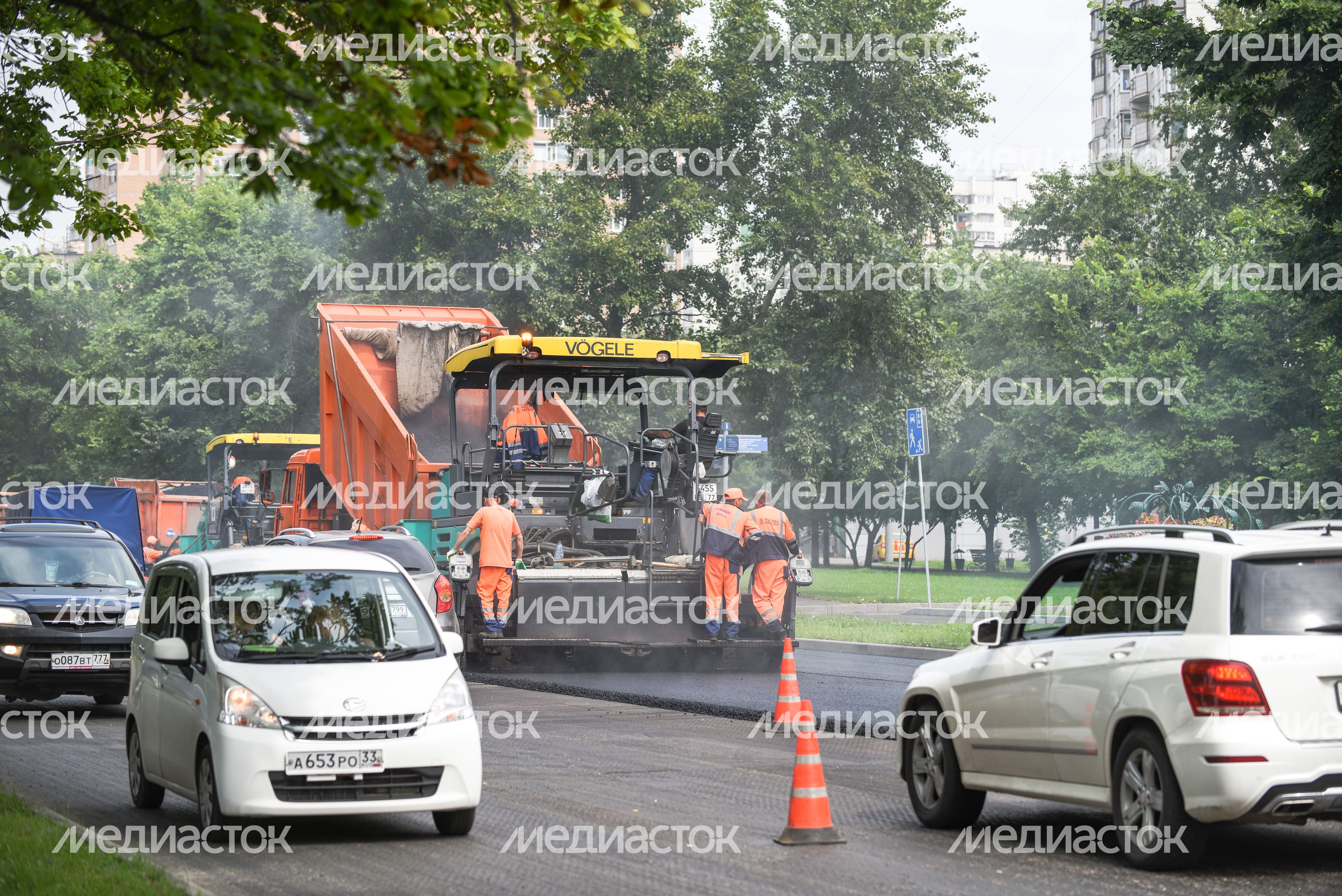 Дорожные работы в Москве