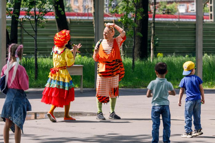 Праздник в честь Дня защиты детей в парке им. Л.Н. Толстого в Химках