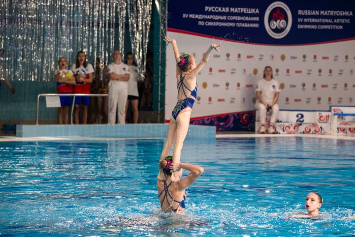 Соревнования по синхронному плаванию «Русская матрешка» в Чехове