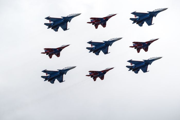 Генеральная репетиция парада Победы в Москве в 2021 году