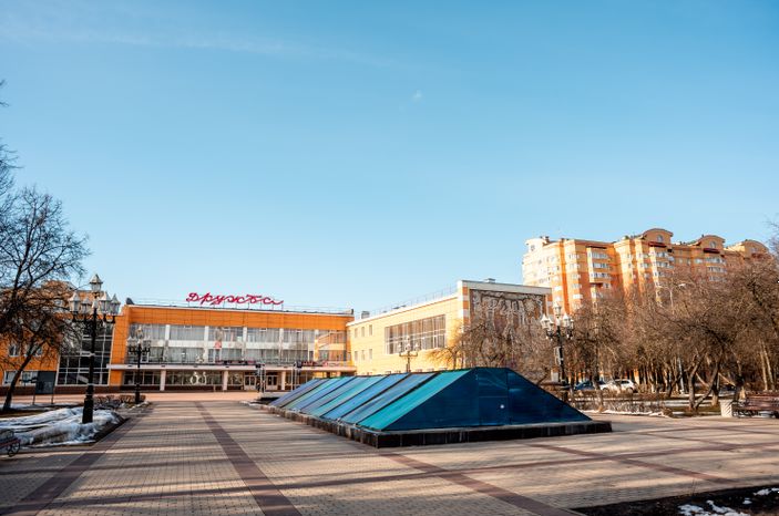 Зимние виды города Чехов