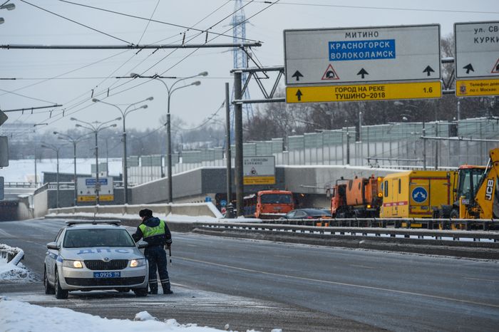 Тушинский тоннель затопило в Москве