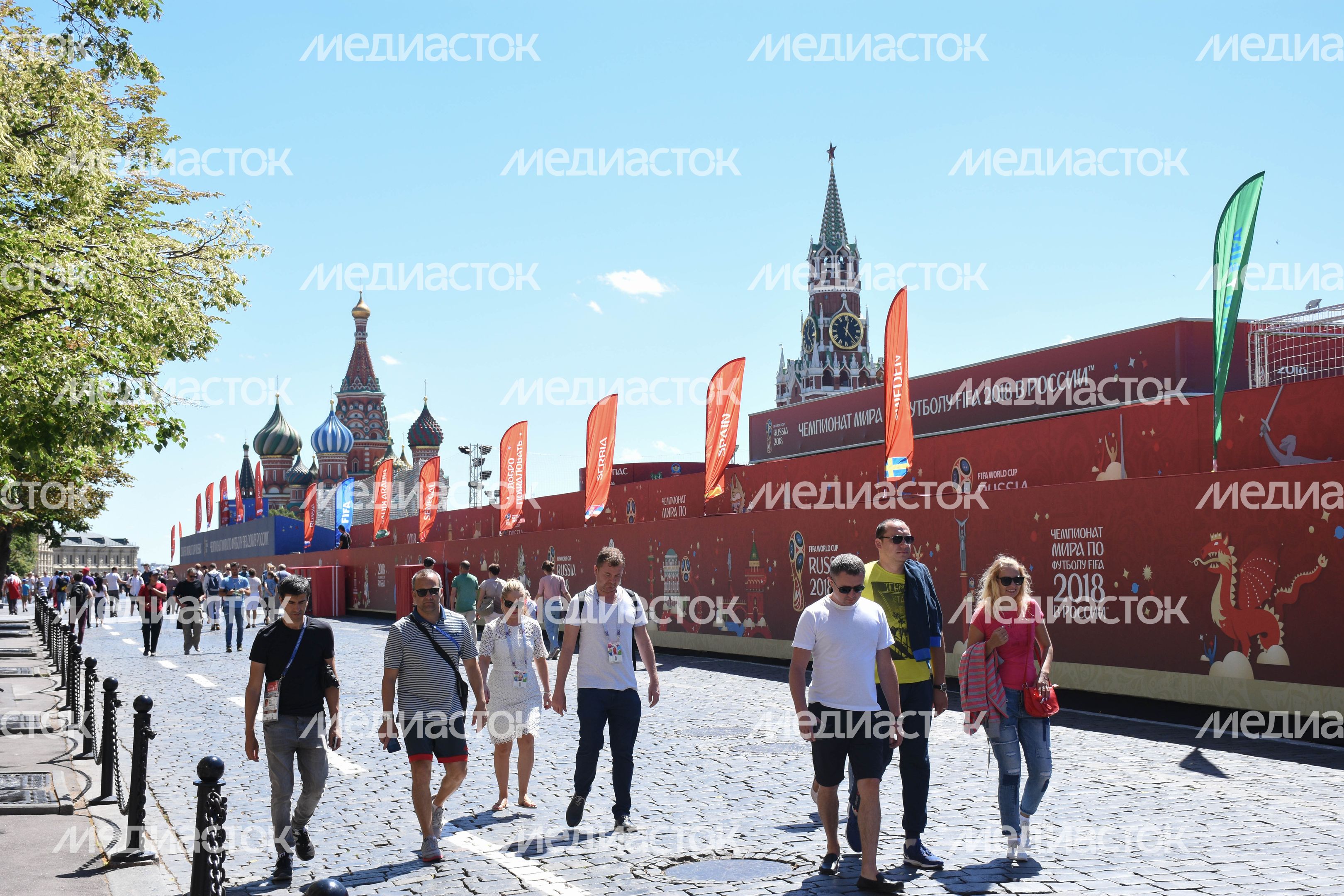 Футбольный парк на Красной площади в Москве