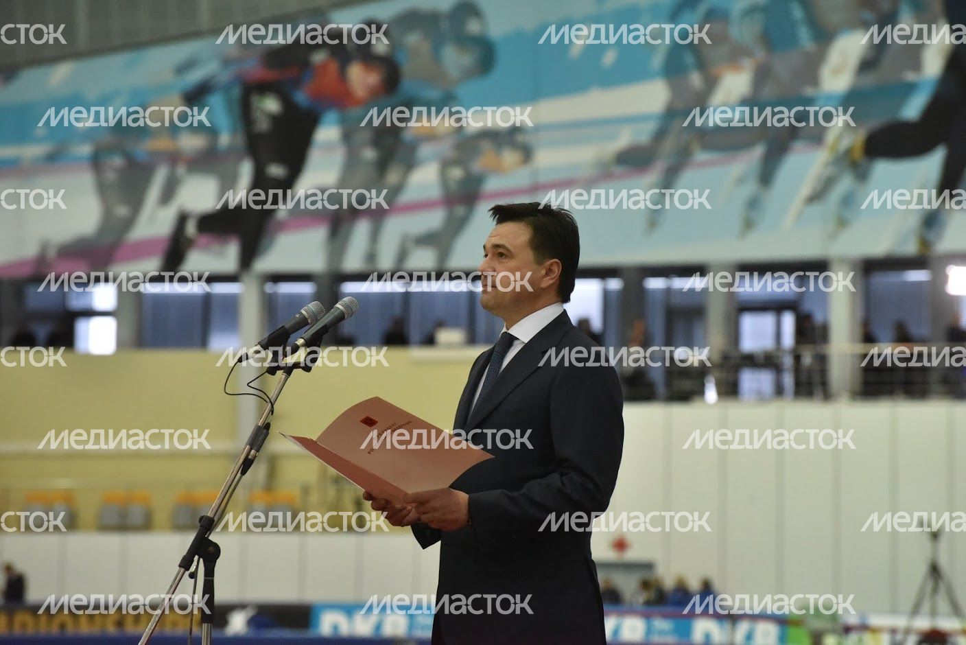 Открытие чемпионата мира по конькобежному спорту в Коломне