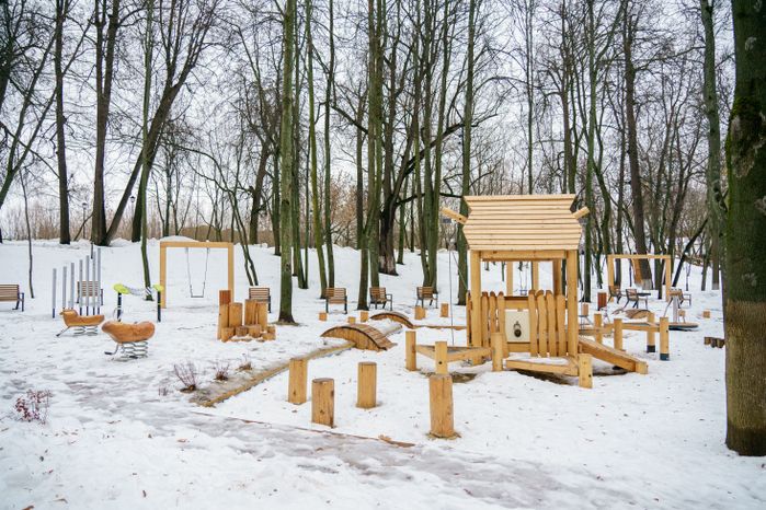 Раменский городской парк культуры и отдыха зимой