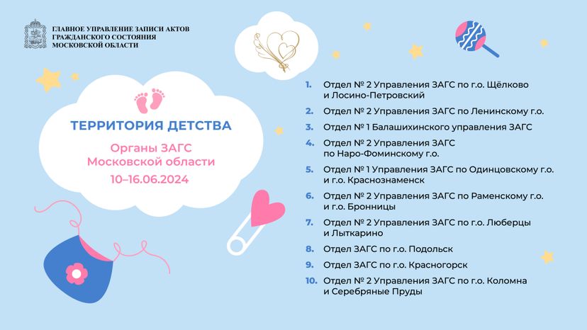 Территория детства Органы ЗАГС Московской области Горизонт 01