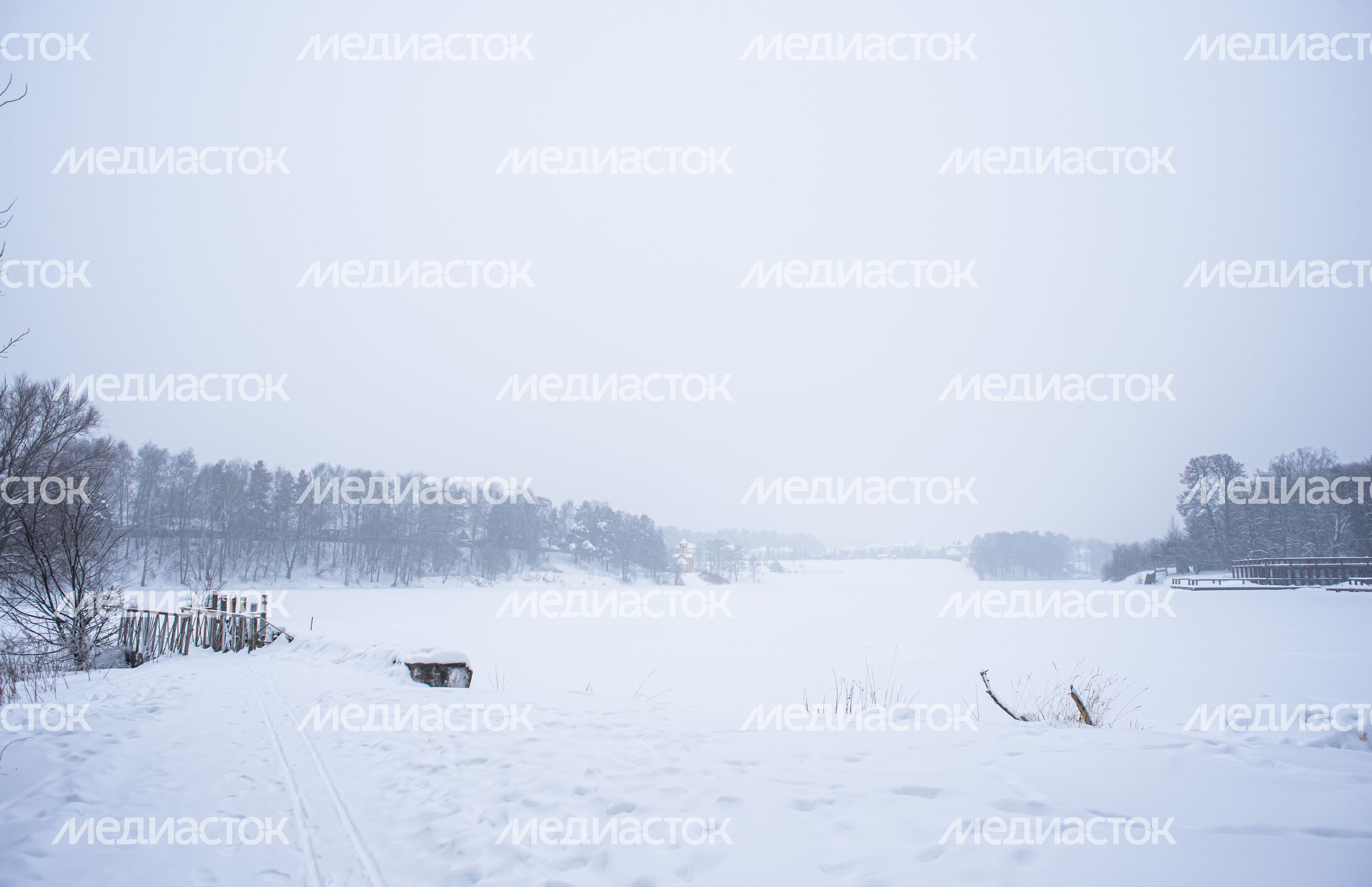 Зимние виды усадьбы Суханово