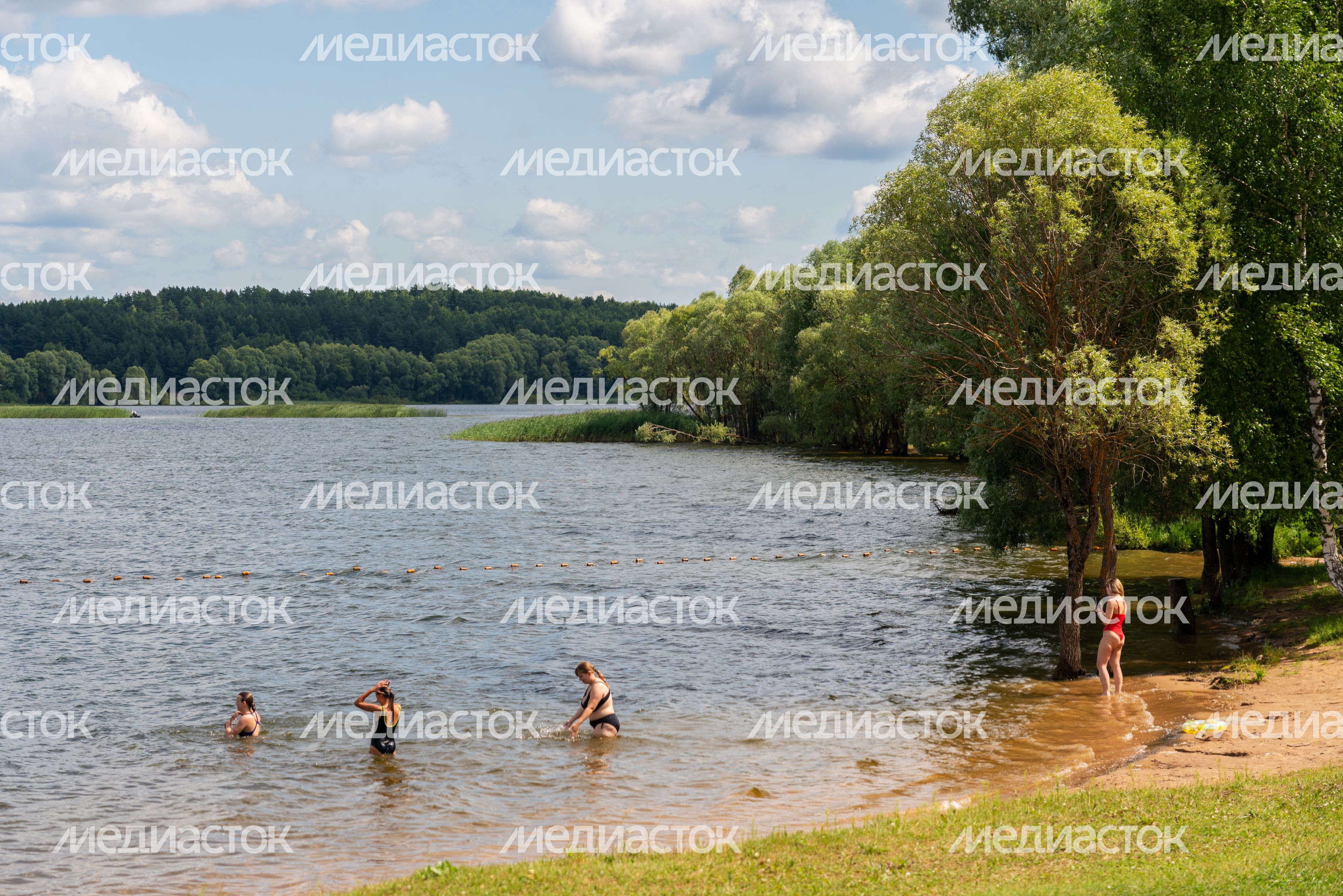 Пляж у Озернинского водохранилища вблизи деревни Нововолково Рузского округа Пляж у Озернинского водохранилища вблизи деревни Нововолково Рузского округа