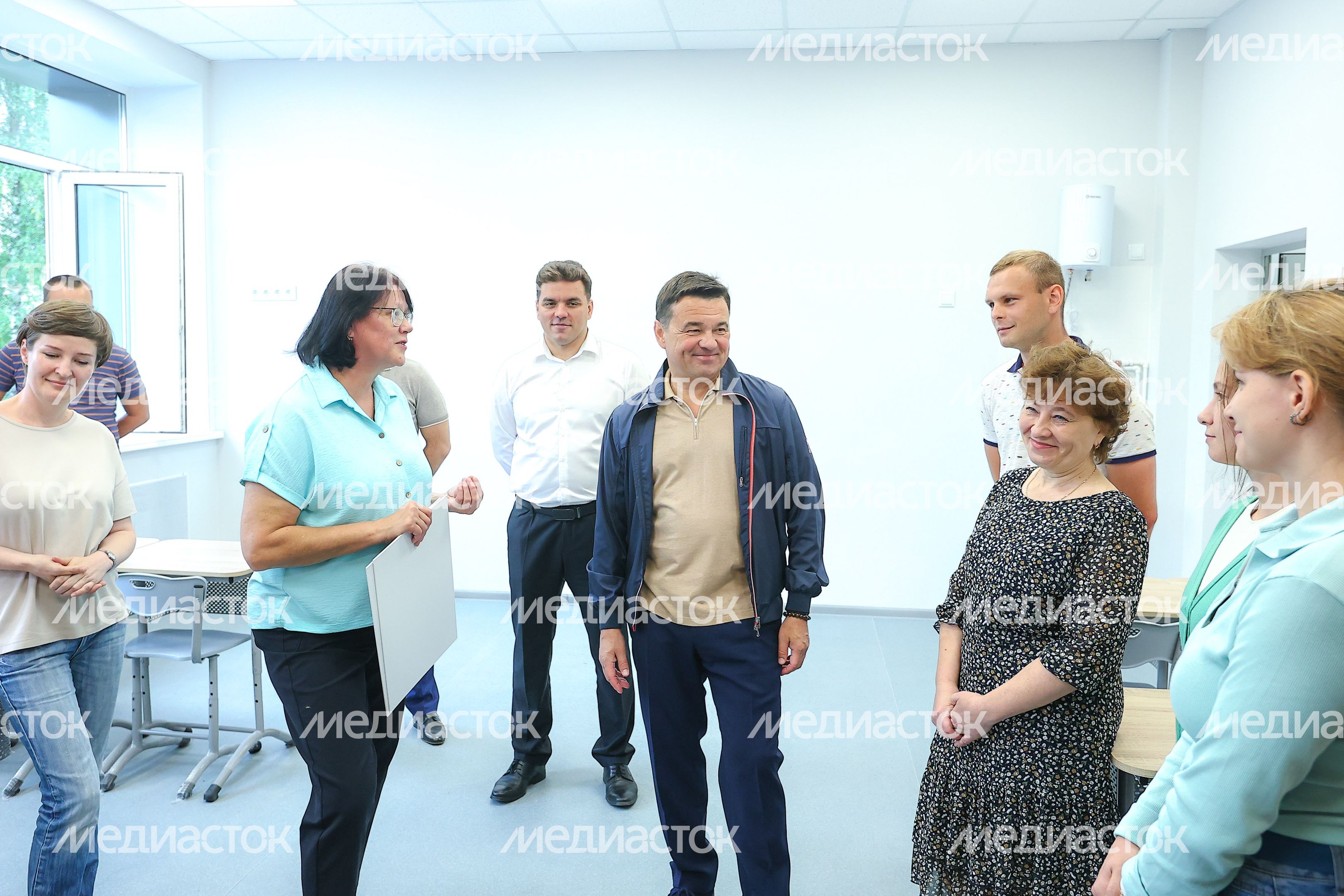 Посещение Губернатором Подмосковья школы №2 в Можайске