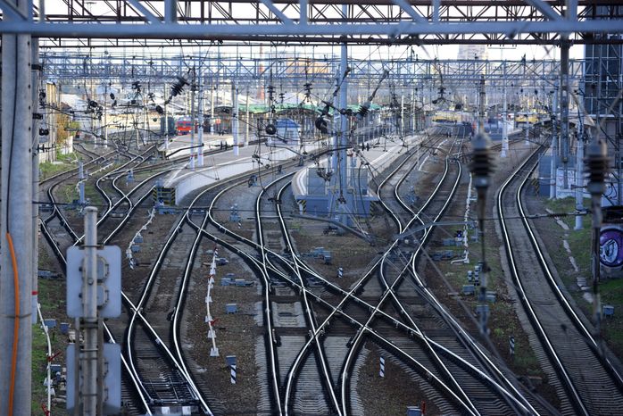 Железнодорожные пути на Курском вокзале