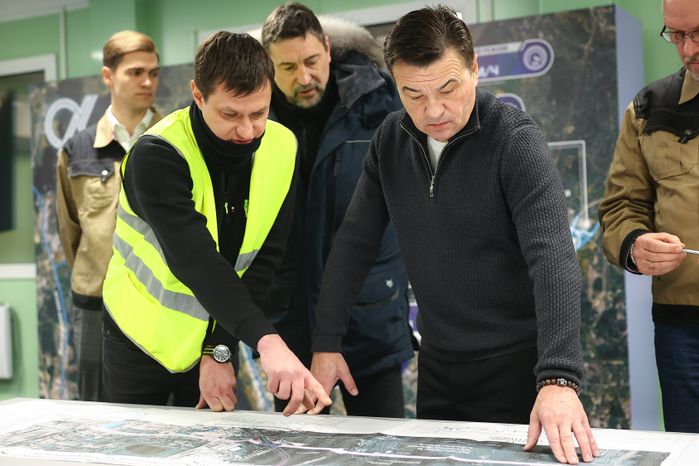 Андрей Воробьев проверил строительство Мытищинской хорды