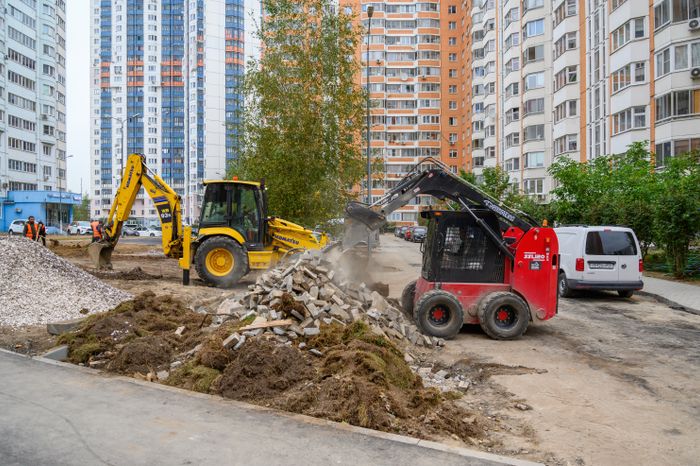 Благоустройство двора в Балашихе на улице Свердлова