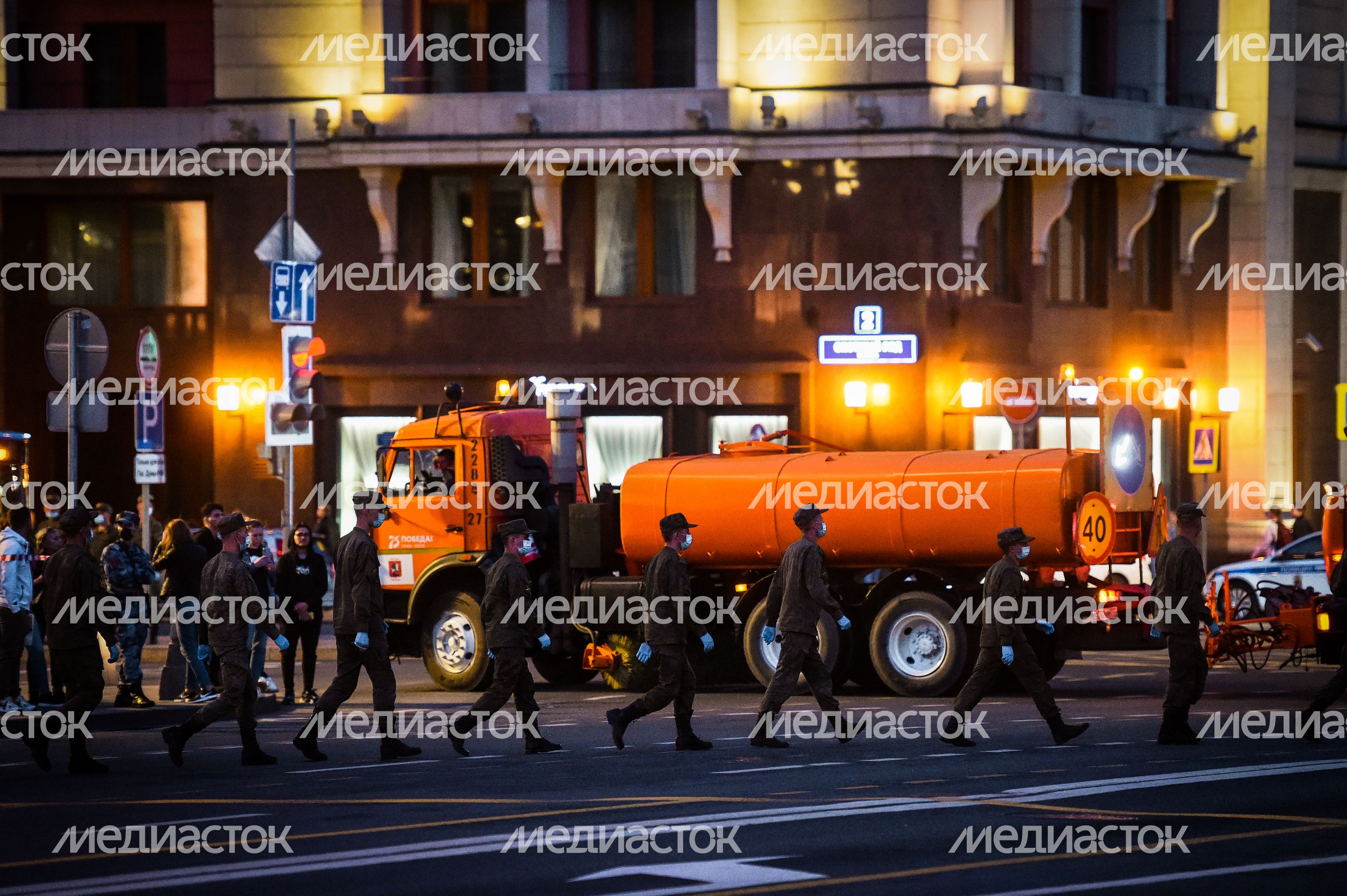 Пешая репетиция парада Победы в Москве