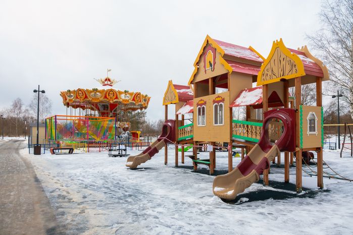 Зимний городской парк культуры и отдыха в Чехове