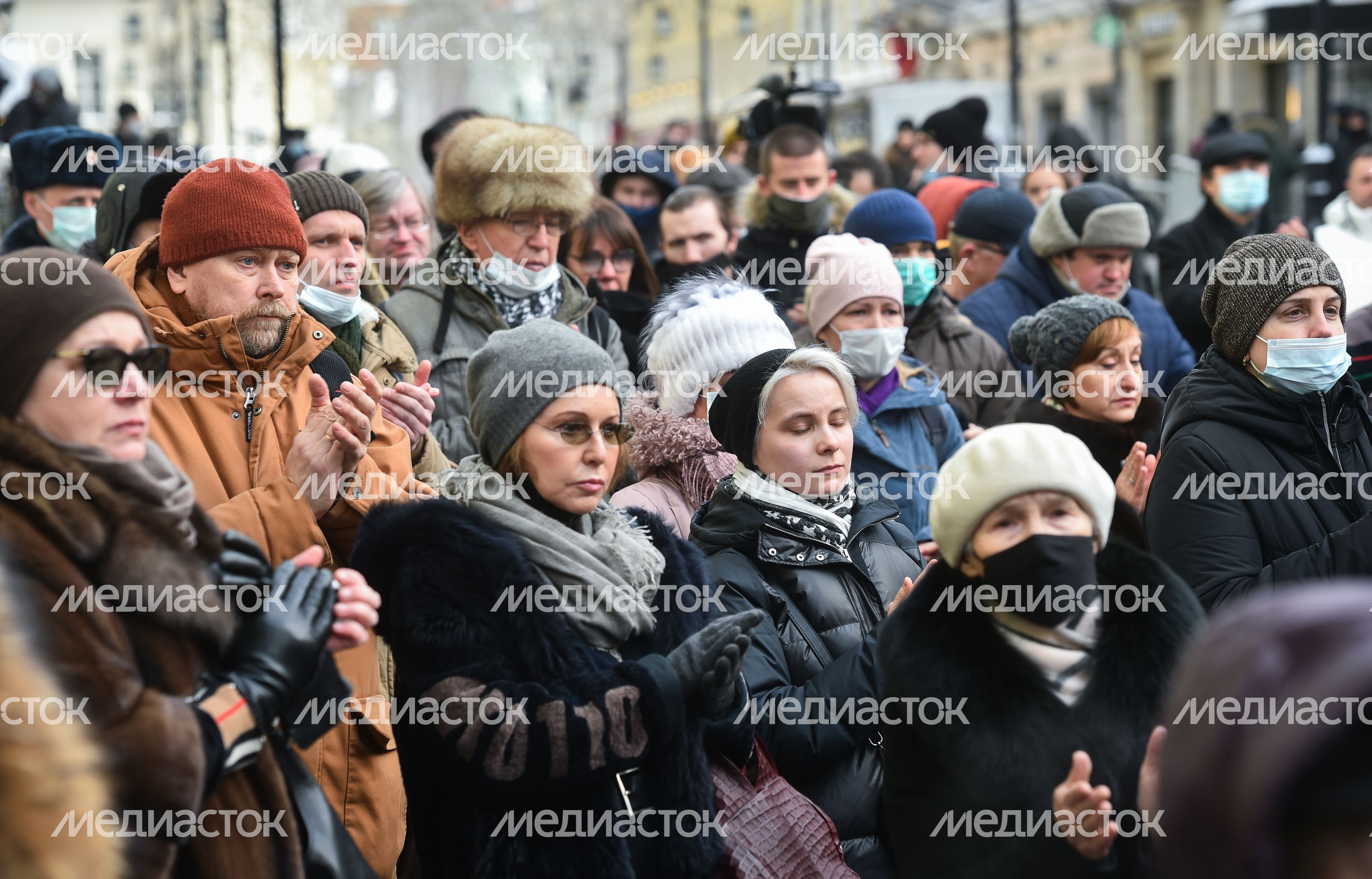 Прощание с актером Андреем Мягковым в МХТ имени Чехова