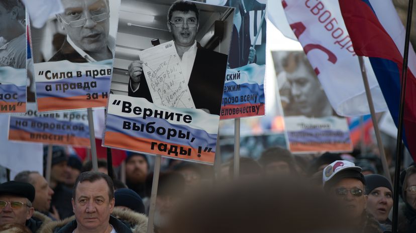 Марш памяти убитого политика Бориса Немцова в Москве