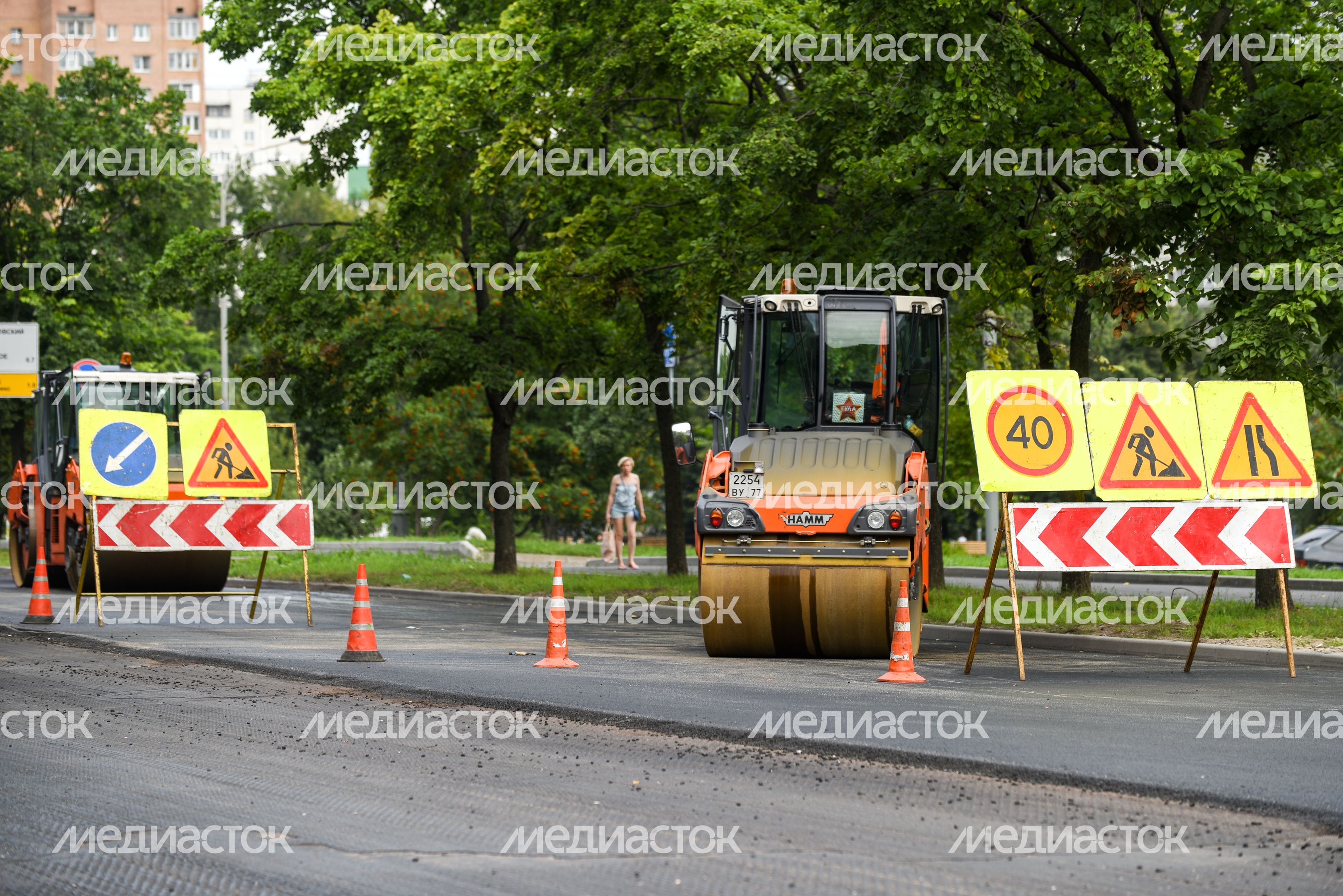 Дорожные работы в Москве