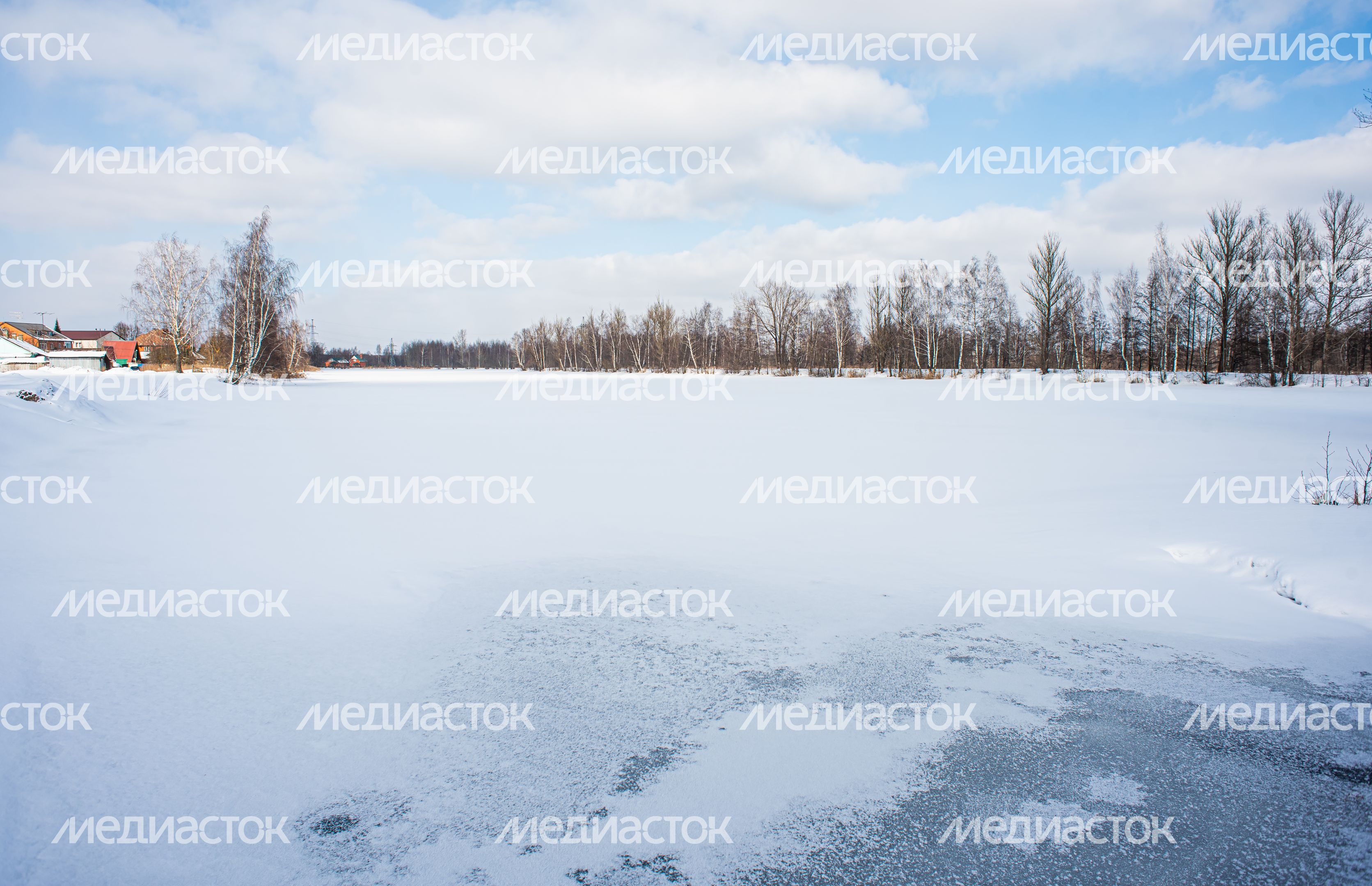 Зимние виды города Электрогорск