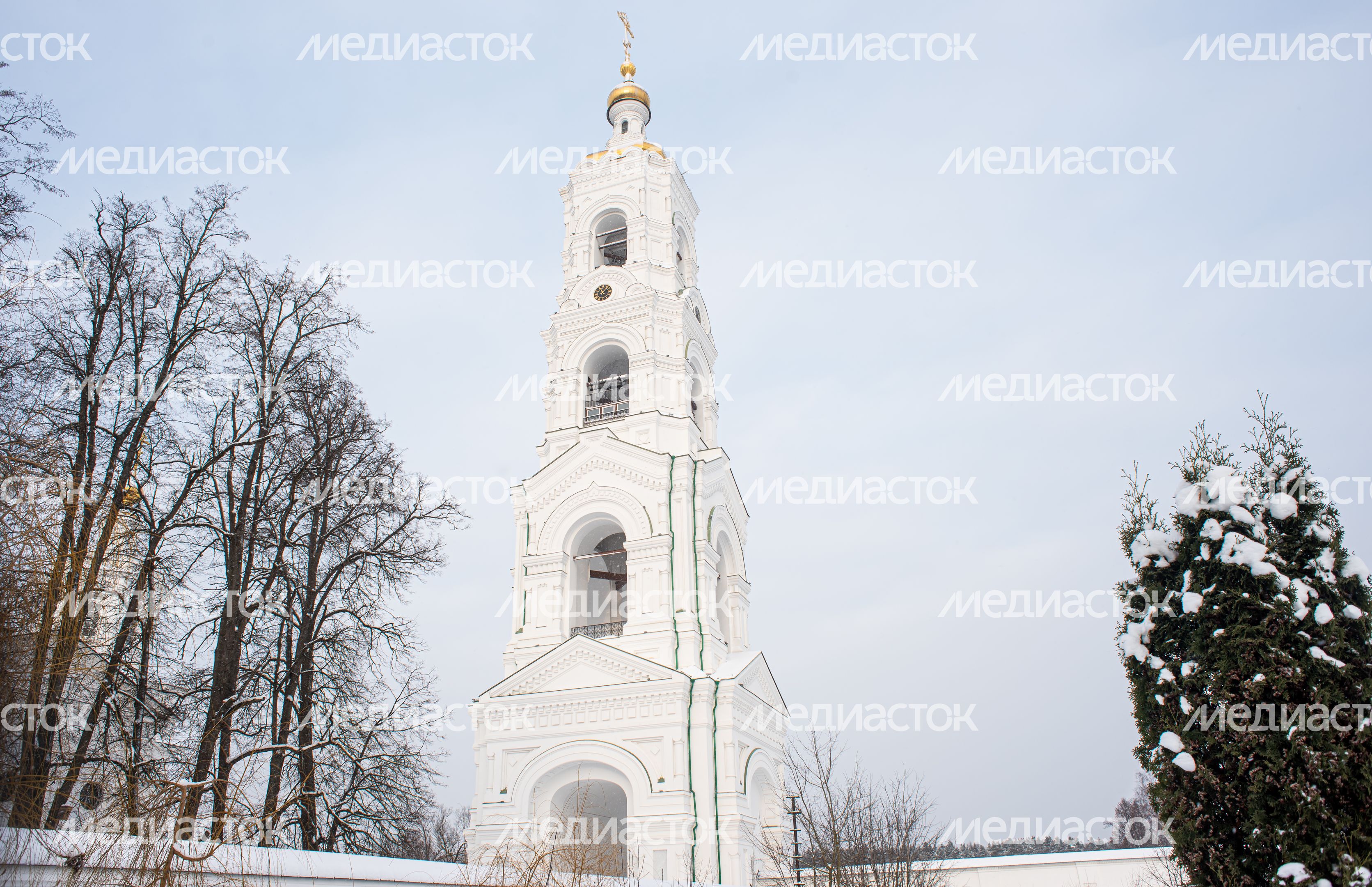 Зимние виды Николо-Берлюковской пустыни