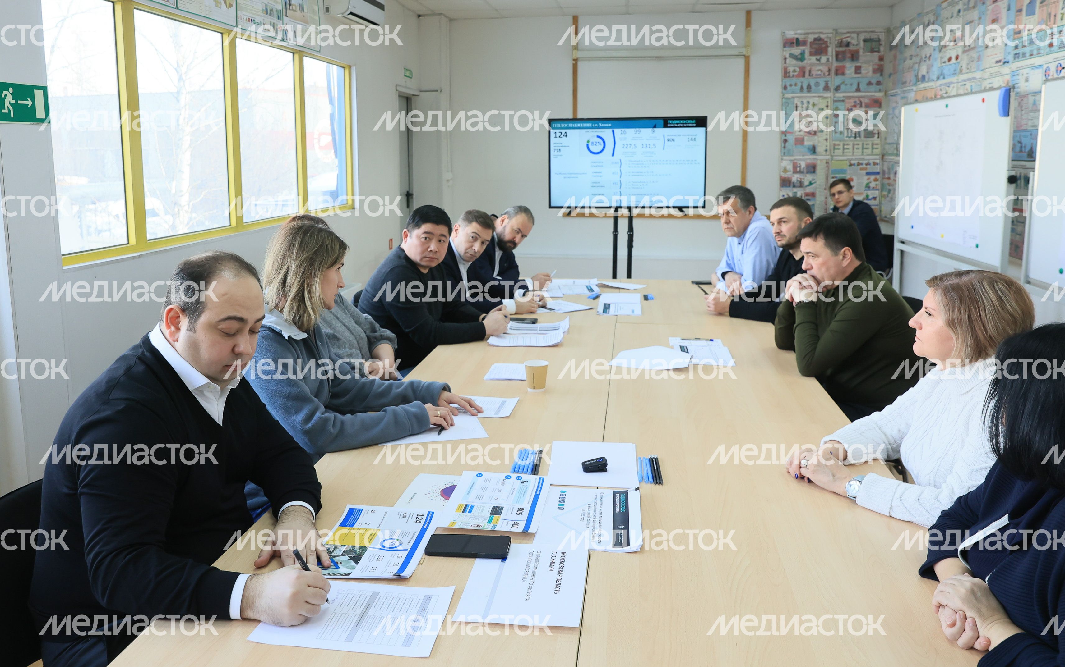 Посещение губернатором Подмосковья мкр. Новые Химки