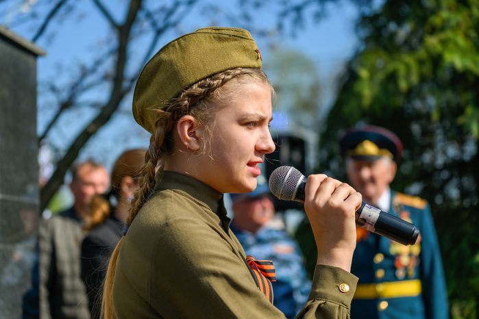 Концерт для участников автомотопробега у мемориала в Дмитровском округе в преддверие Дня Победы