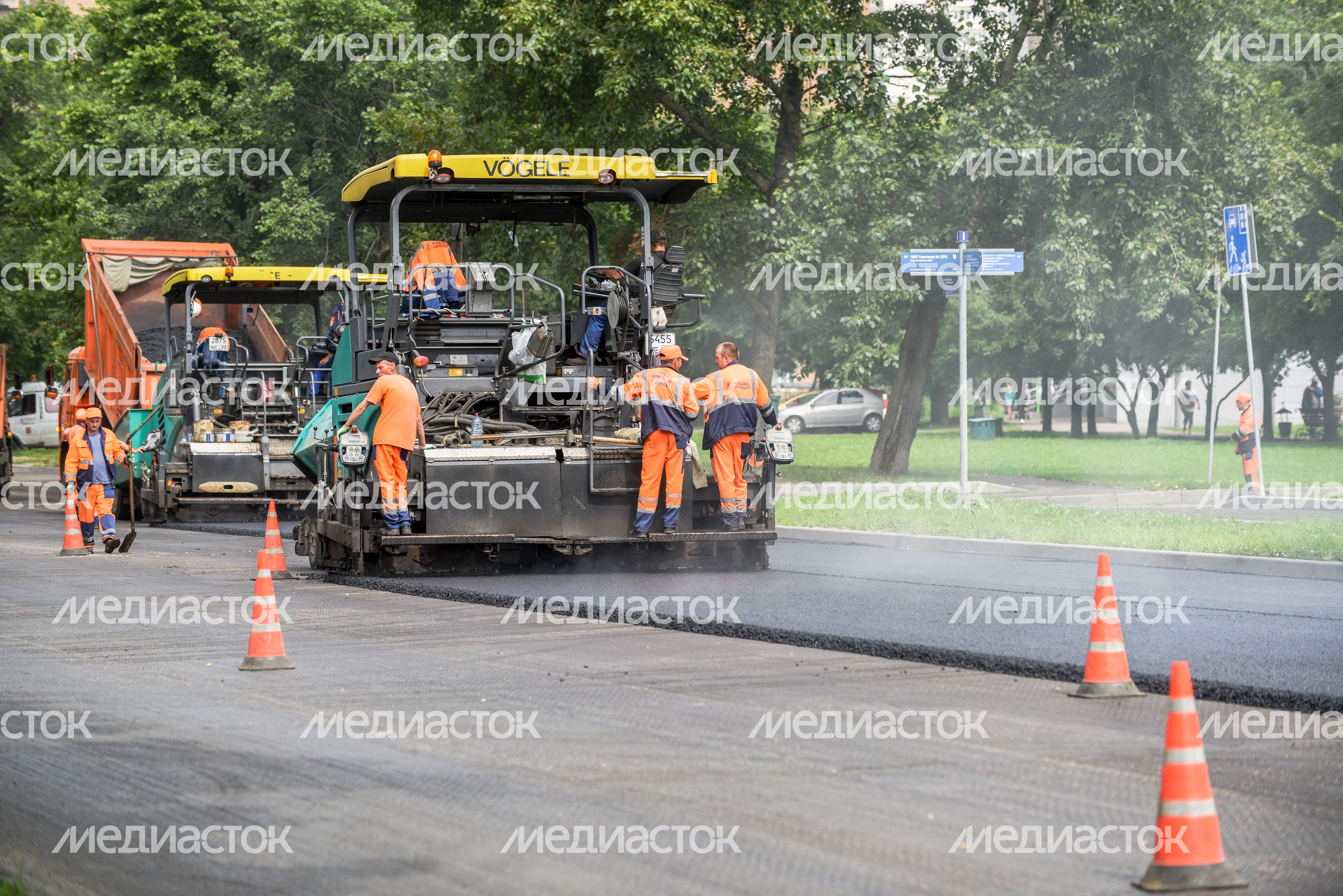 Дорожные работы в Москве