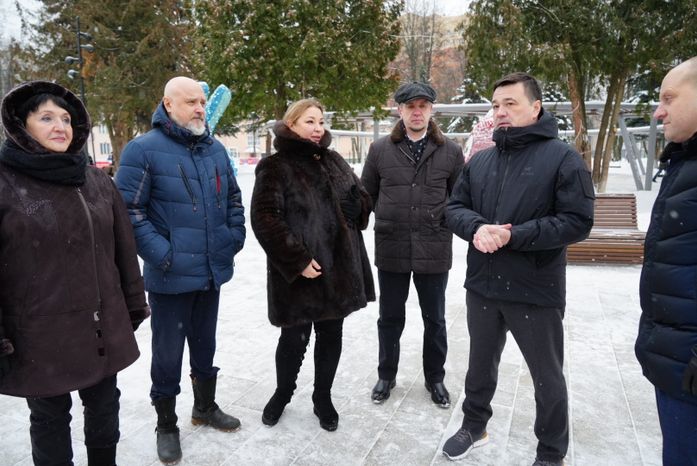 Проверка Губернатором Центрального парка культуры и отдыха в Пушкино