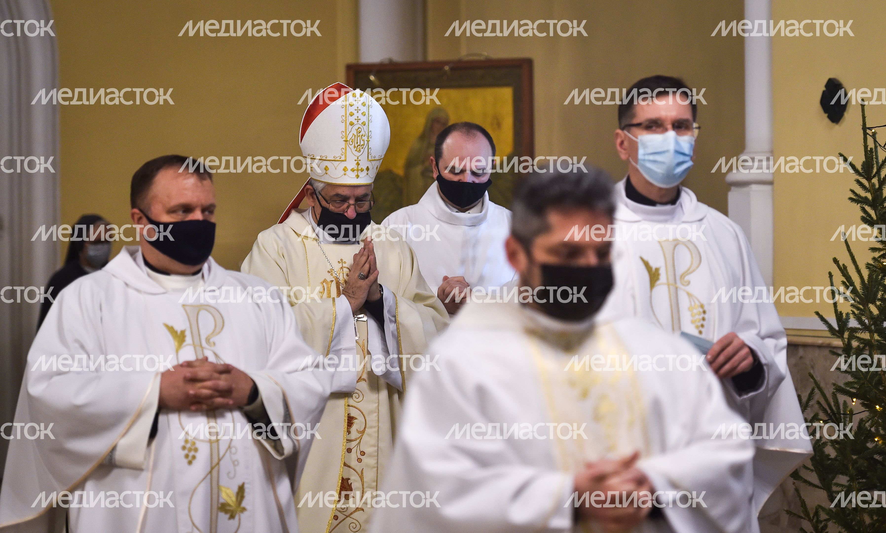 Рождественская служба в кафедральном соборе Непорочного Зачатия Пресвятой Девы Марии