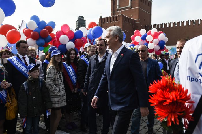 Первомайская демонстрация профсоюзов в Москве