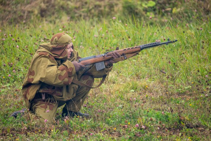 Военно-историческая реконструкция боя в День танкиста в парке «Патриот» Одинцовского округа
